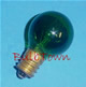 7G8/TRANSPARENT GREEN/130V E12 BASE - 7 Watt G8 Transparent Green 1" Globe 130 Volt Candelabra (E-12) Brass Base