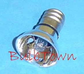 #12RC MINIATURE REFLECTOR BULB E12 BASE - 12 Volt .17 Amp T-2 With Reflector, C-2F Filament Design. 12,000 Average Rated Hours, 1.22" Maximum Overall Length 