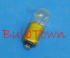 #1866 MINIATURE BULB BA9S BASE - 6.30 Volt 0.25 Amp T3-1/4 Miniature Bayonet (BA9s) Base Lamp, 0.65 MSCP, C-2R Filament Design, 1.19