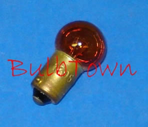 #1895A AMBER MINIATURE BULB BA9S BASE - 14 Volt 0.27 Amp Painted Amber, G4-1/2 Miniature Bayonet (BA9S) Base, C-2F Filament Design, 2,000 Average Rated Hours. 1.07" Maximum Overall Length