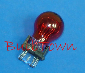  #3057R RED MINIATURE BULB PLASTIC WEDGE BASE - 12.8/14.0 Volt 2.1/0.48 Amp Red S-8, Plastic Wedge Base, C-6/C-6 Filament Design, 1,200/5,000 Average Rated Hours, 2.09" Maximum Overall Length 