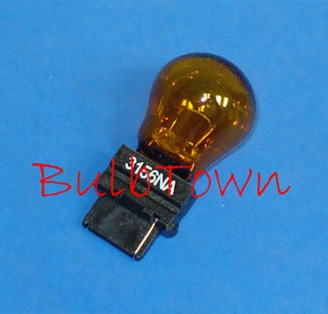  #3156NA NATURAL AMBER MINIATURE BULB PLASTIC WEDGE BASE - 12.8 Volt 2.1 Amp 26.88 Watt Natural Amber S-8, Plastic Wedge Base, 32 MSCP C-6 Filament Design, 1,200 Average Rated Hours. 2.09" Maximum Overall Length 