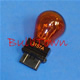 #3157A AMBER MINIATURE BULB PLASTIC WEDGE BASE - 12.8/14.0 Volt 2.1/0.59 Amp Painted Amber S-8, Plastic Wedge Base, 24/2.2 MSCP C-6/C-6 Filament Design, 1,200/5,000 Average Rated Hours, 2.09" Maximum Overall Length