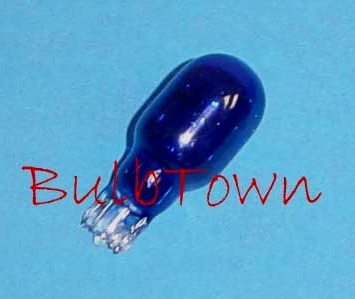 #901B BLUE MINIATURE BULB GLASS WEDGE BASE - 4 Watt 12.8 Volt 0.335 Amp Blue Painted T5 Glass Wedge Base, C-2R Filament Design, 500 Average Rated Hours, 1.49" Maximum Overall Length