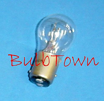 #7528 MINIATURE BULB BAY15D BASE - 12/12 Volt 0.42/0.42 Amp 5.04/5.04 Watt S8 Double Contact (DC) Index Bayonet (BAY15d) Base. C-6/C6 Filament Design 150/1,500 Average Rated Hours 2.10" Average Overall Length #7528 Miniature Lamp  