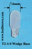 T2-1/4 Glass Wedge Base bulb
