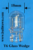 T6 Glass Wedge Base Bulb